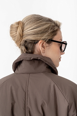 Тренч утепленный макси длины 