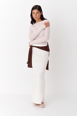 Лонгслив из тенсела и шерсти