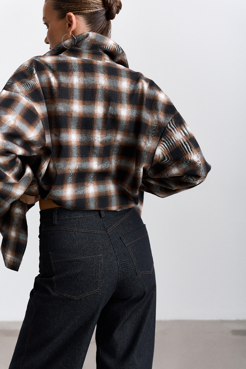 Рубашка в клетку оверсайз