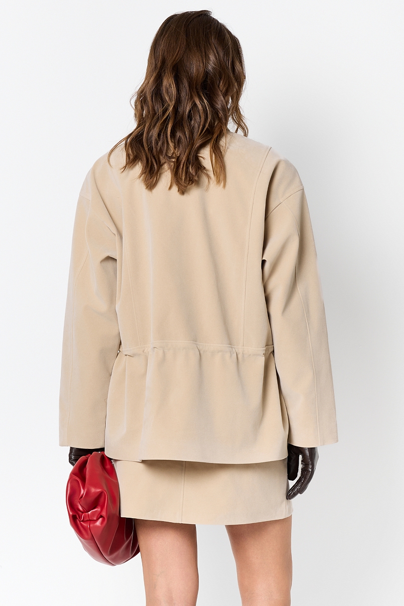 Парка из экозамши на молнии