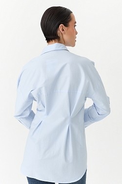 Рубашка приталенная с асимметрией